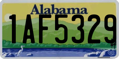 AL license plate 1AF5329