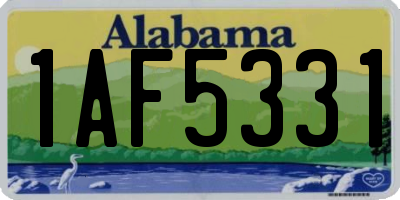 AL license plate 1AF5331