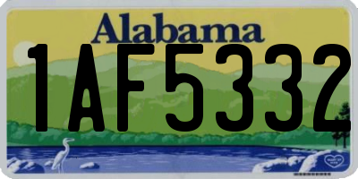 AL license plate 1AF5332