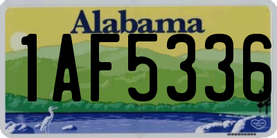 AL license plate 1AF5336