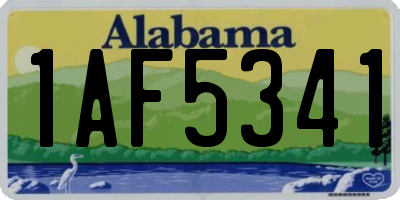 AL license plate 1AF5341