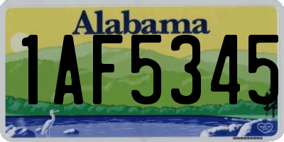 AL license plate 1AF5345