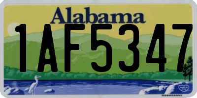 AL license plate 1AF5347