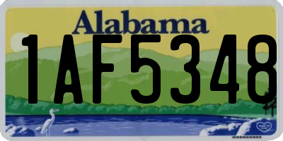 AL license plate 1AF5348