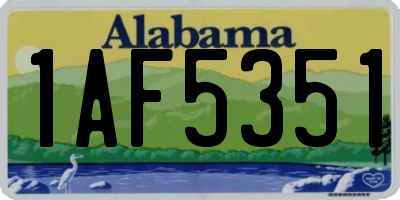 AL license plate 1AF5351