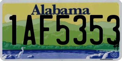 AL license plate 1AF5353