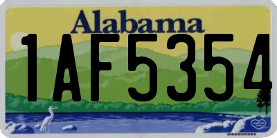 AL license plate 1AF5354