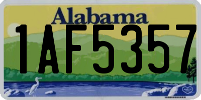 AL license plate 1AF5357