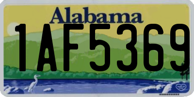 AL license plate 1AF5369