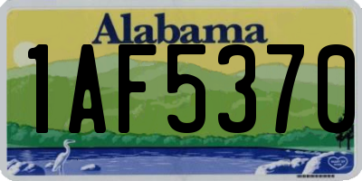 AL license plate 1AF5370