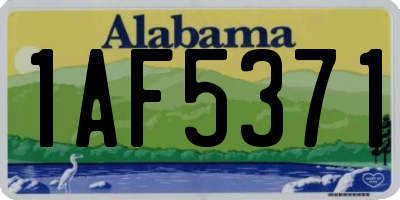 AL license plate 1AF5371