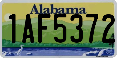 AL license plate 1AF5372