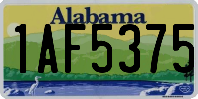 AL license plate 1AF5375