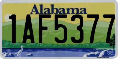 AL license plate 1AF5377