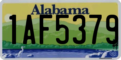 AL license plate 1AF5379