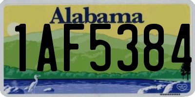 AL license plate 1AF5384