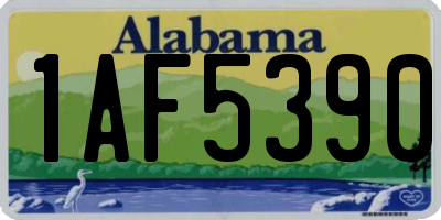 AL license plate 1AF5390