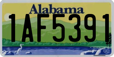 AL license plate 1AF5391