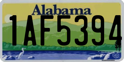 AL license plate 1AF5394