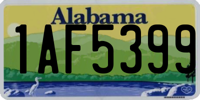 AL license plate 1AF5399