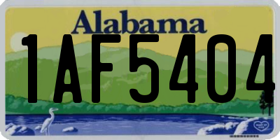AL license plate 1AF5404