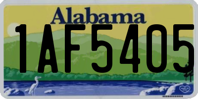 AL license plate 1AF5405