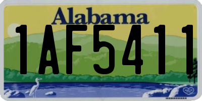 AL license plate 1AF5411
