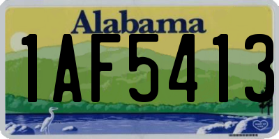 AL license plate 1AF5413
