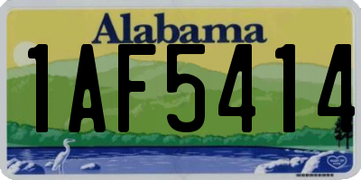 AL license plate 1AF5414