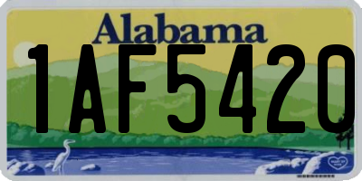 AL license plate 1AF5420