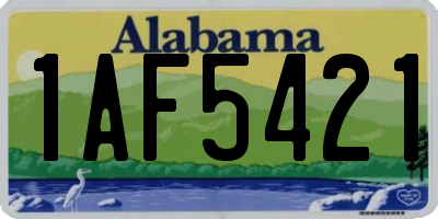 AL license plate 1AF5421