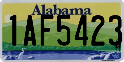 AL license plate 1AF5423