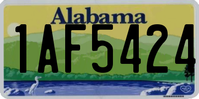 AL license plate 1AF5424