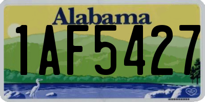 AL license plate 1AF5427
