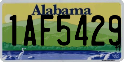 AL license plate 1AF5429