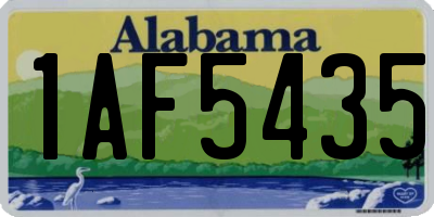 AL license plate 1AF5435
