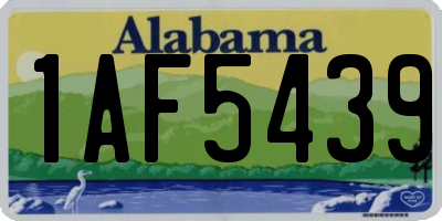 AL license plate 1AF5439