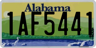 AL license plate 1AF5441