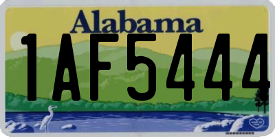 AL license plate 1AF5444