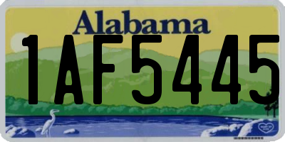 AL license plate 1AF5445
