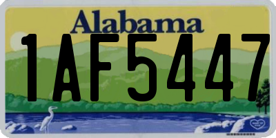 AL license plate 1AF5447