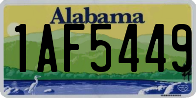 AL license plate 1AF5449