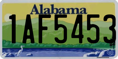 AL license plate 1AF5453