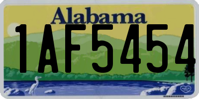 AL license plate 1AF5454