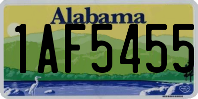 AL license plate 1AF5455
