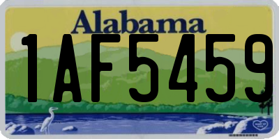 AL license plate 1AF5459