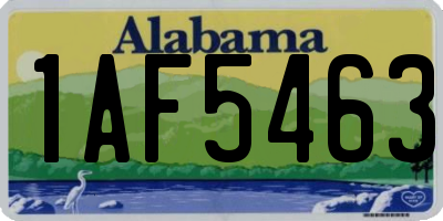 AL license plate 1AF5463