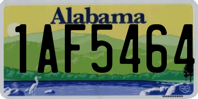 AL license plate 1AF5464