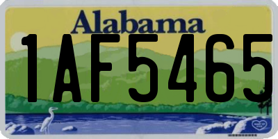 AL license plate 1AF5465