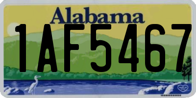 AL license plate 1AF5467